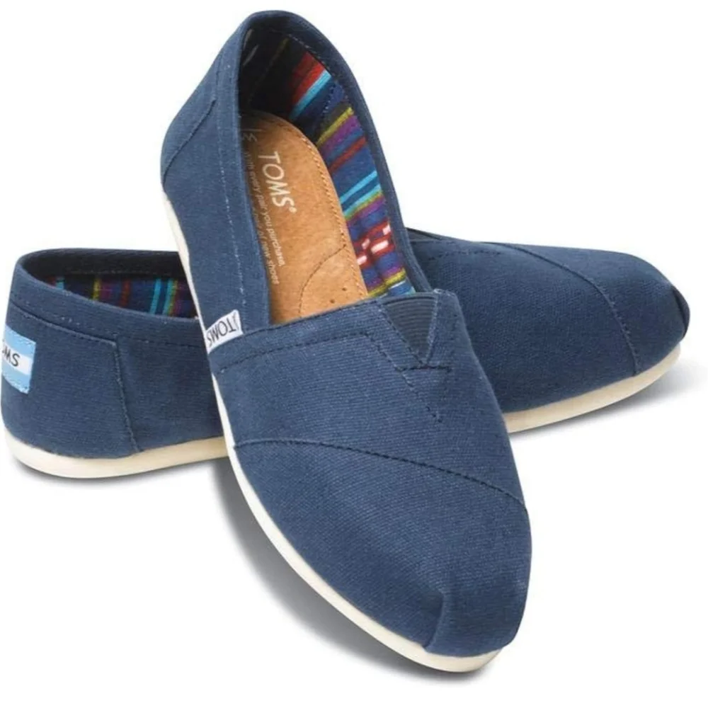 NWB TOMS Alpargata Classic Canvas Slip-On‎ Women's Navy Size 9
